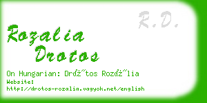 rozalia drotos business card